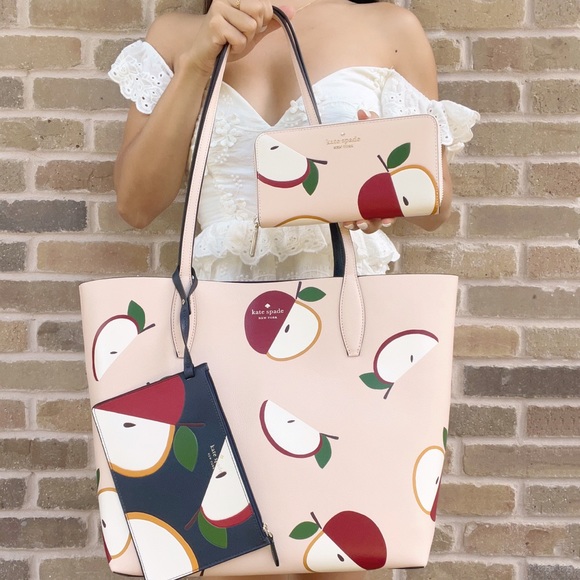 kate spade Bags Kate Spade Honeycrisp Large Reversible Tote Pouch